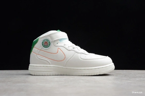 White Force Kids Green 1 Nike 07 314193-100 Mid Orange Air 0909